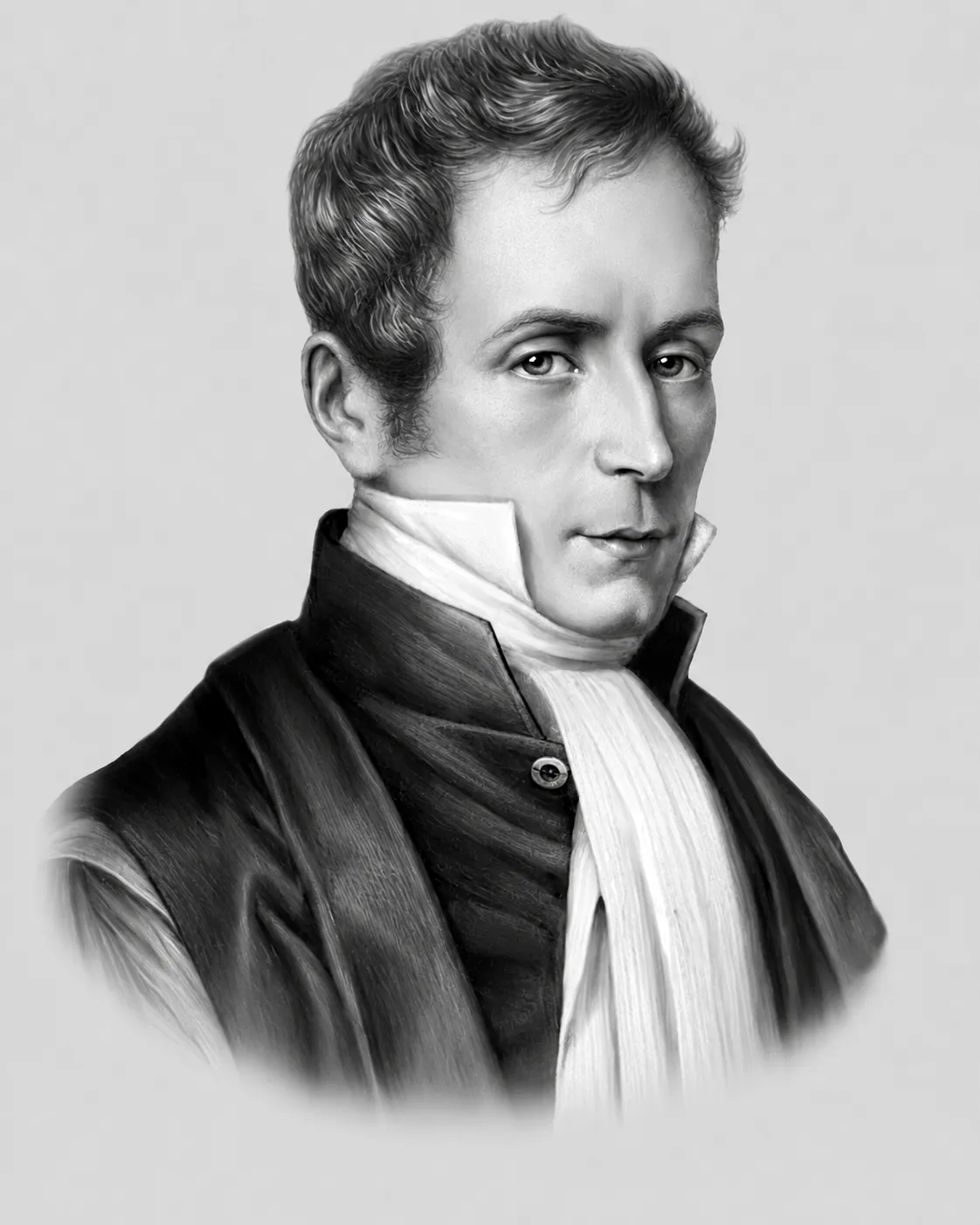 Portrait of René Laennec, who invented the stethoscope in 1816